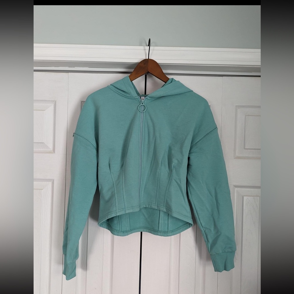 Teal fabletics zip up